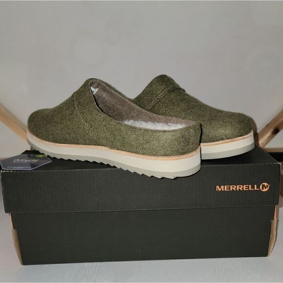 Merrell Womens Juno Wool Clog - Olive - Like New - Womens Size 7 - Picture 7 of 11